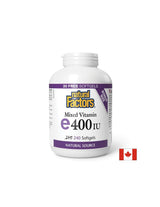 Vitamine E 400 UI · Source naturelle 268 mg - 240 capsules de gel