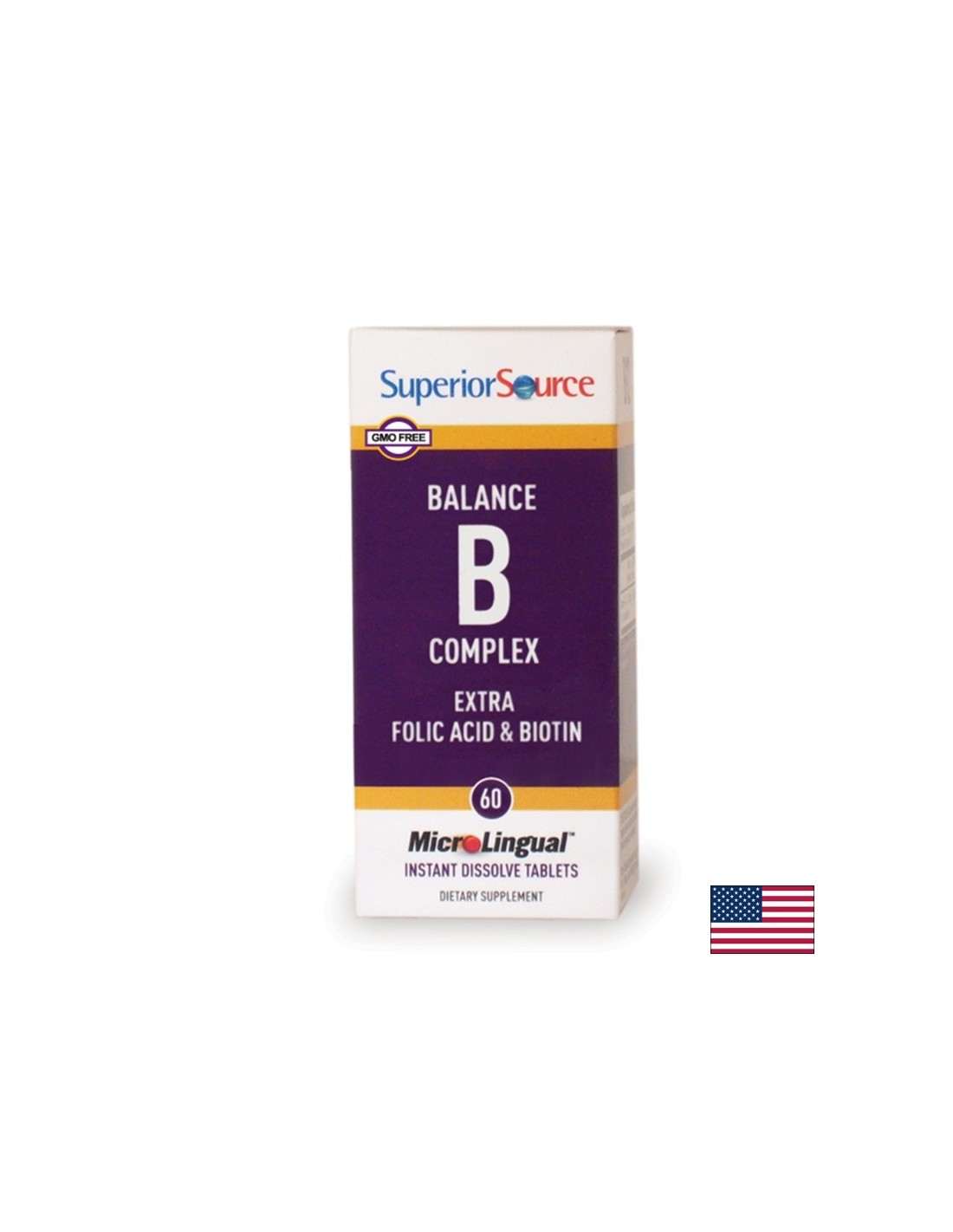 Complexe de vitamine B, 60 comprimés sublinguaux <tc>Superior Source</tc>