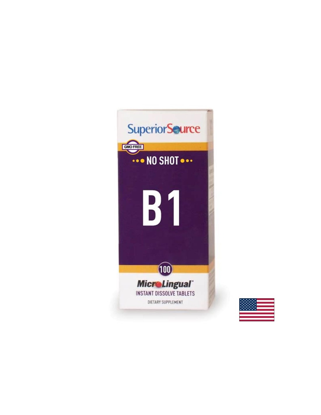Vitamine B1 (monitrate de thiamine) - Système nerveux et santé cardiovasculaire, 100 mg x 100 comprimés sublinguaux <tc>Superior Source</tc>