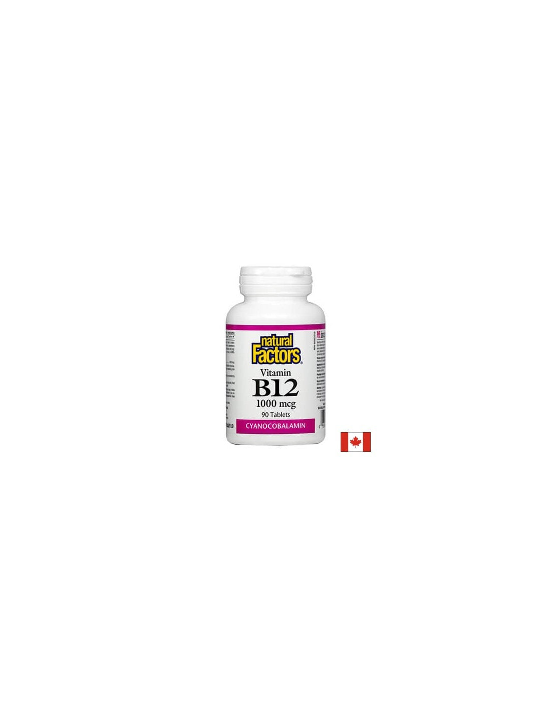 Vitamine B12 Cyanocobalamin 1000 mcg - 90 comprimés