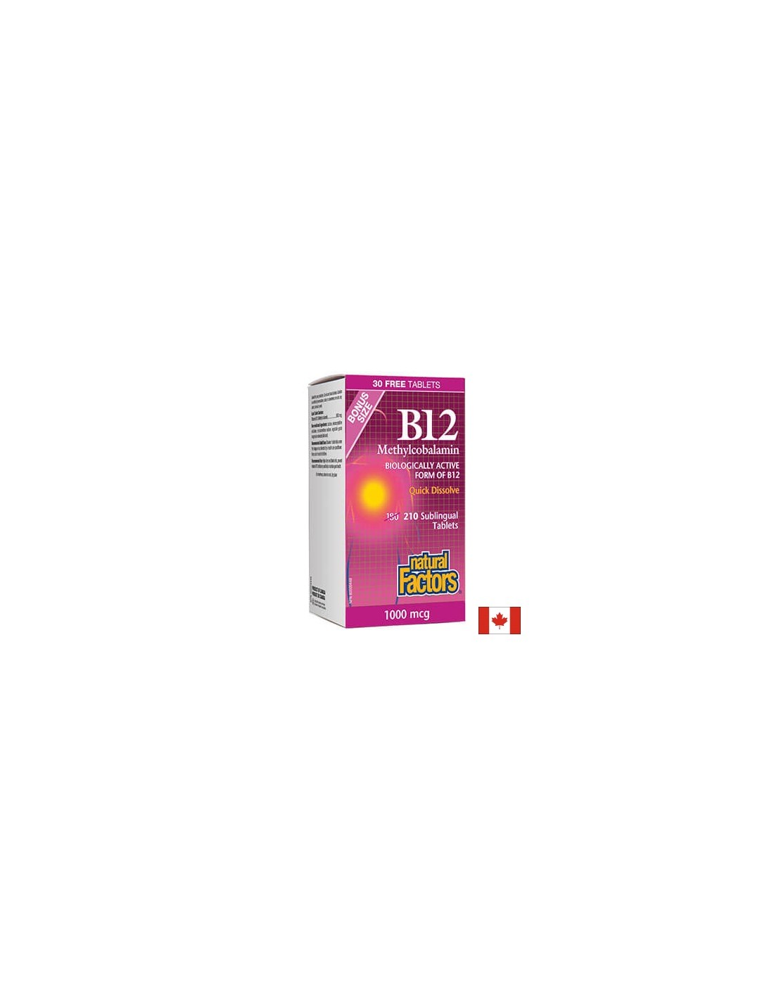 B12 méthylcobalamine/vitamine B12 (méthylcobalamine) x 210 comprimés de sublingual