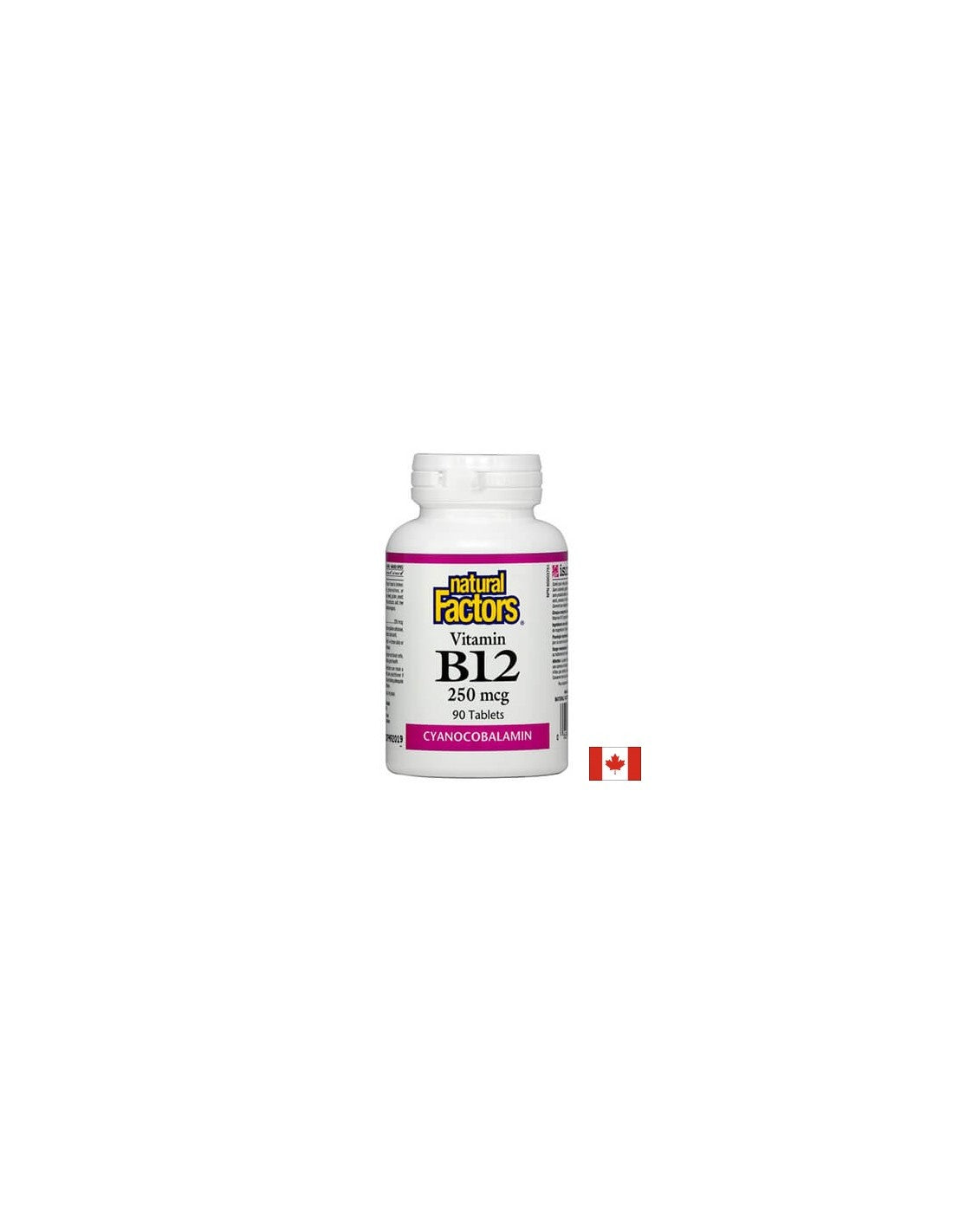 Vitamine B12 250 MCG - 90 comprimés