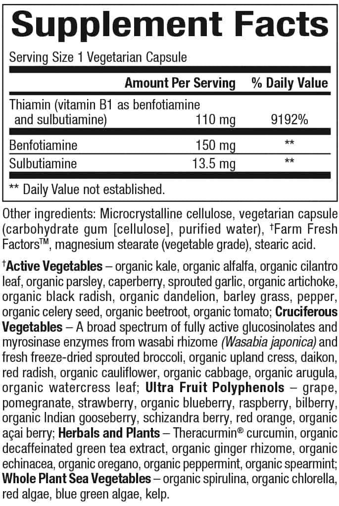 Benfotiamine 150 mg | Biocoenzymated ™ - 30 capsules