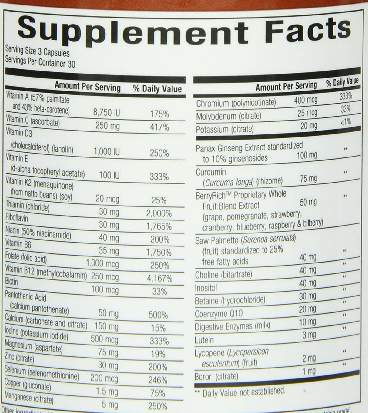 Multifactors Men's - 90 Capsules
