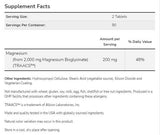 Glycinate de magnésium | Bisglycinate de magnésium hautement absorbable - 180 comprimés