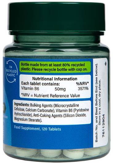 Vitamine B6/pyridoxine 50 mg - 100 comprimés