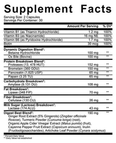 Diges-ten | Enzymes digestives - 60 capsules