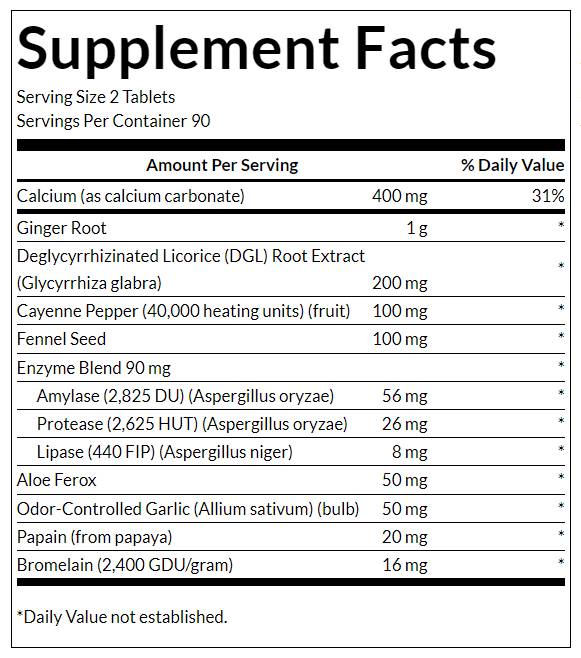 Essentiels digestifs | Comprimés de formule 180 complètes