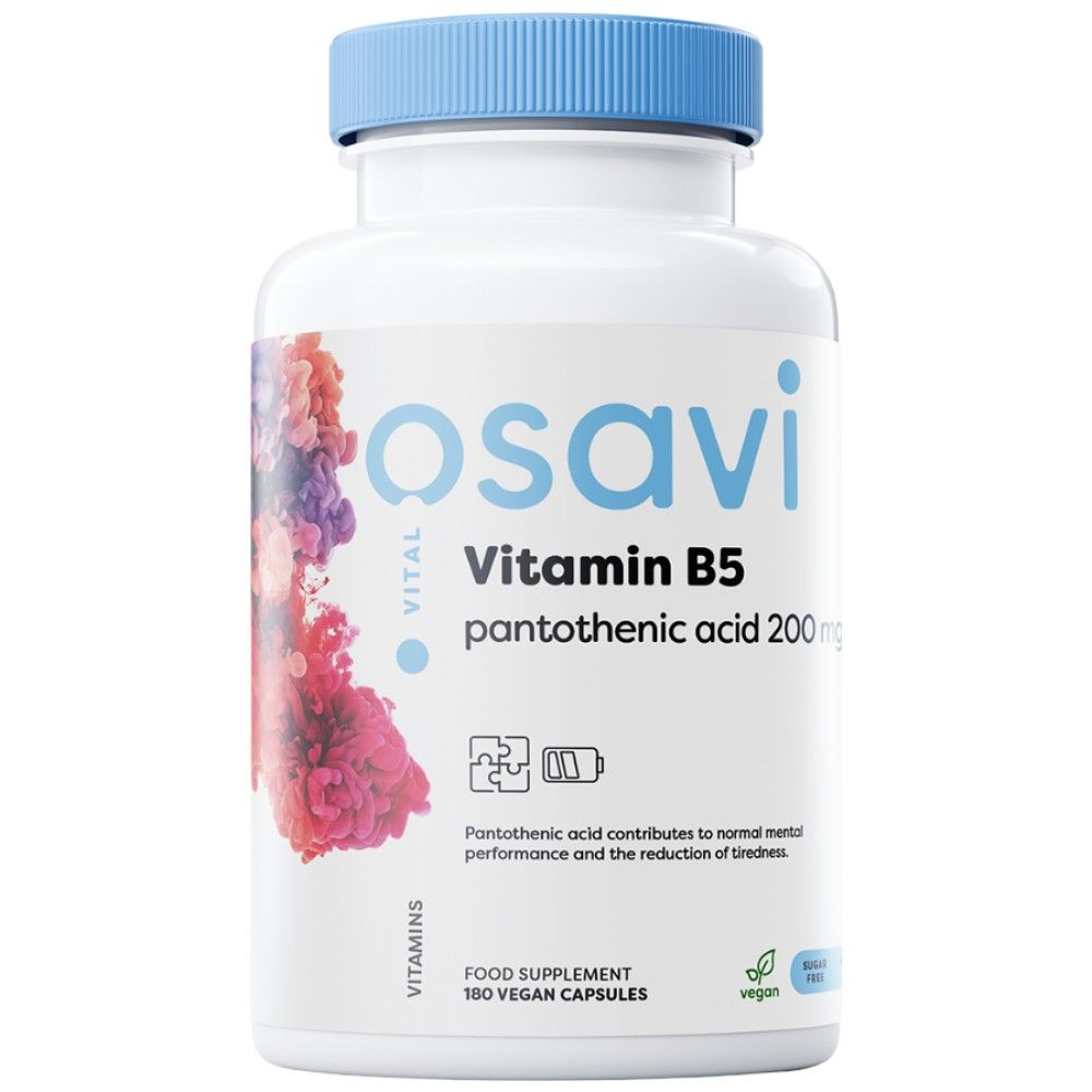 Vitamine B5 | Acide pantothénique 200 mg - 180 capsules