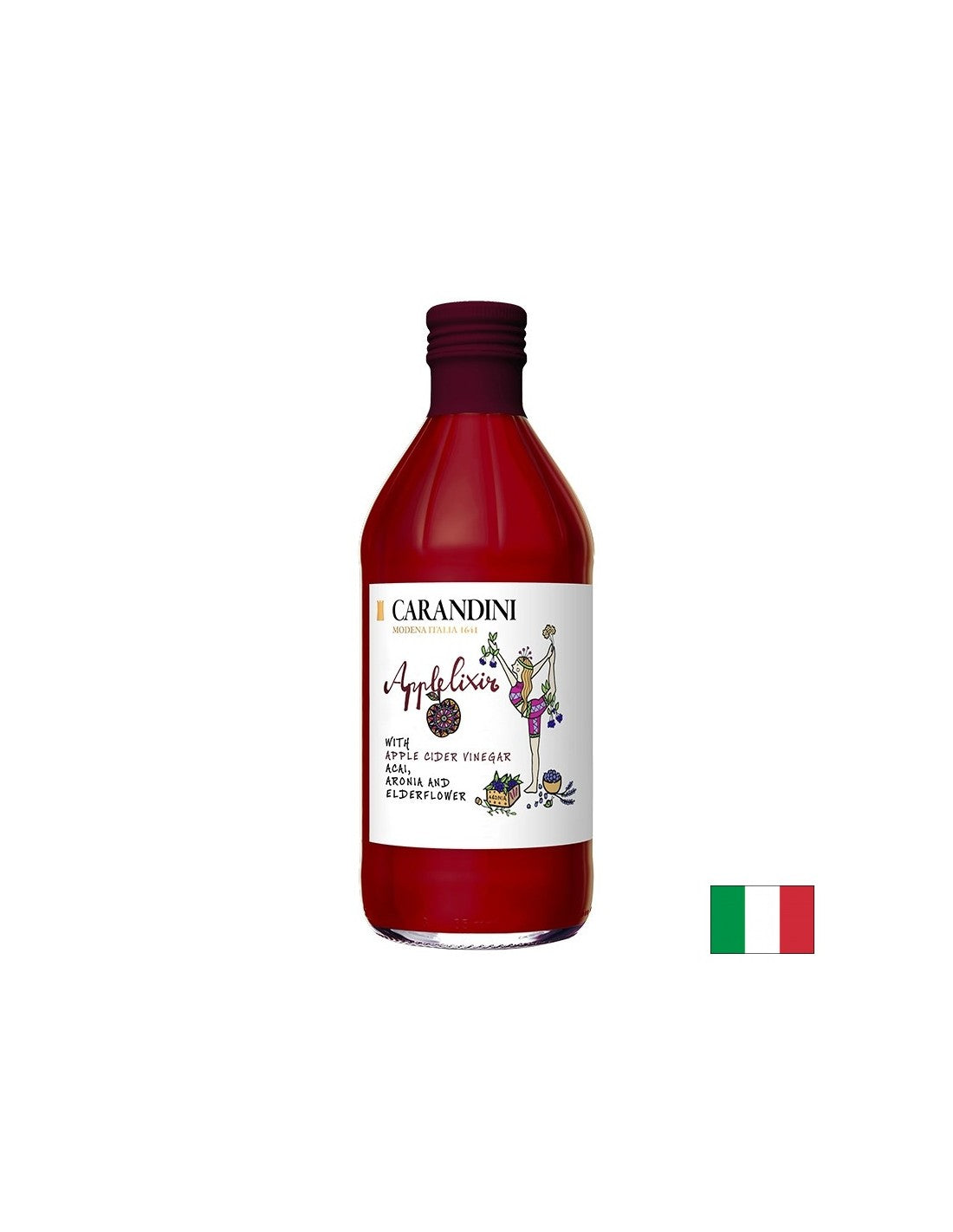 Vinaigre de cidre de pomme + acai, chokeberry et fleur de sureau noir, 500 ml