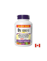 Os sains et forte immunité - vitamine D3 1000 UI, 500 comprimés