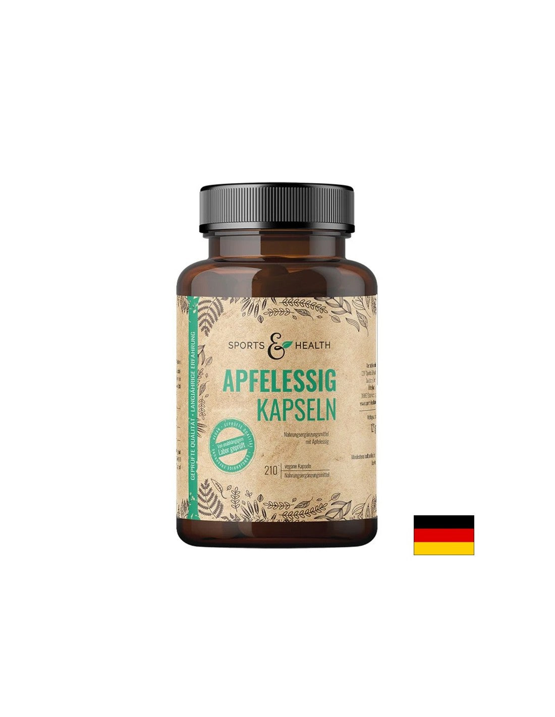 Réduction du poids en bonne santé - vinaigre de cidre de pomme, 500 mg x 210 capsules