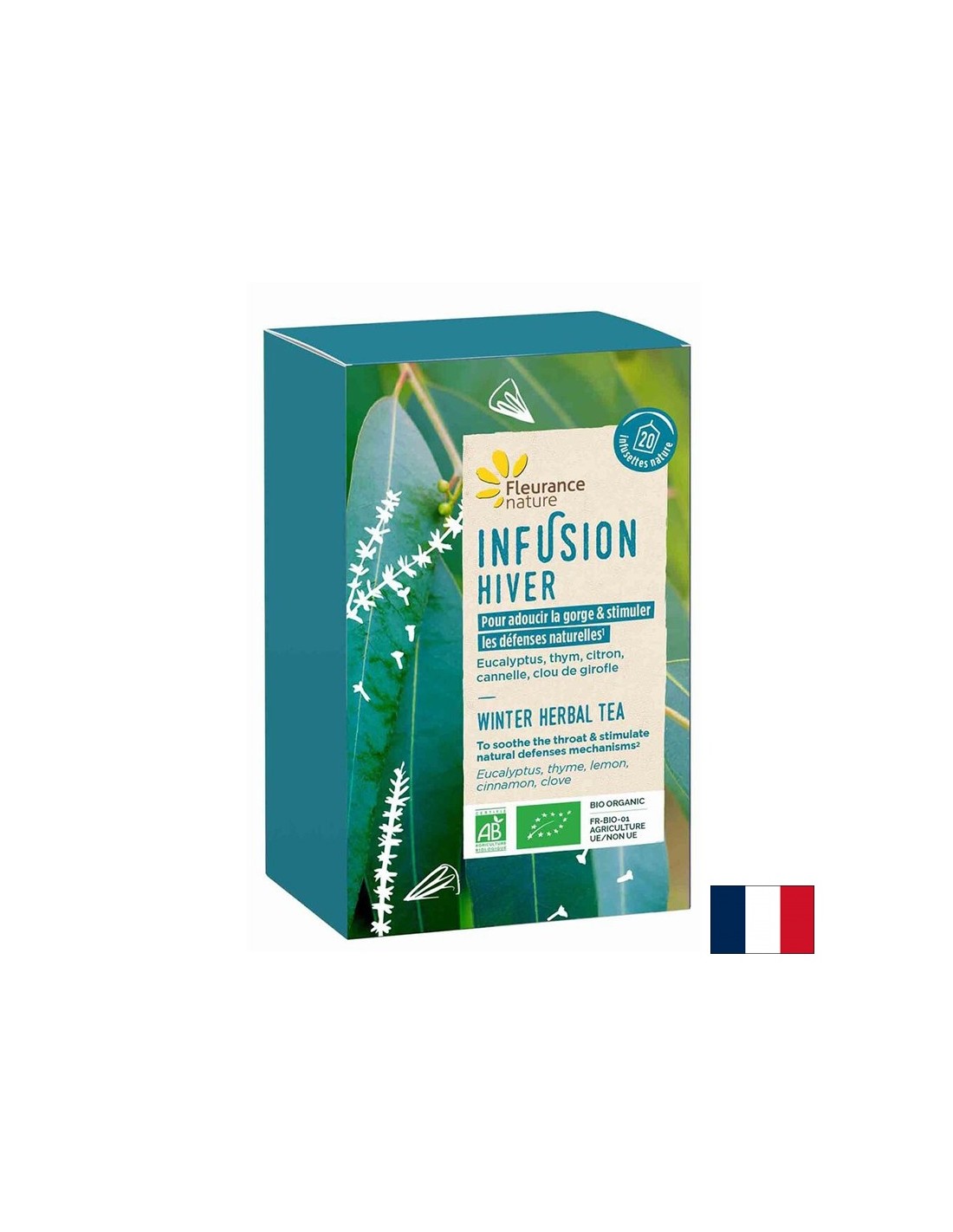 Bio à thé hivernal, 20 sacs de filtre