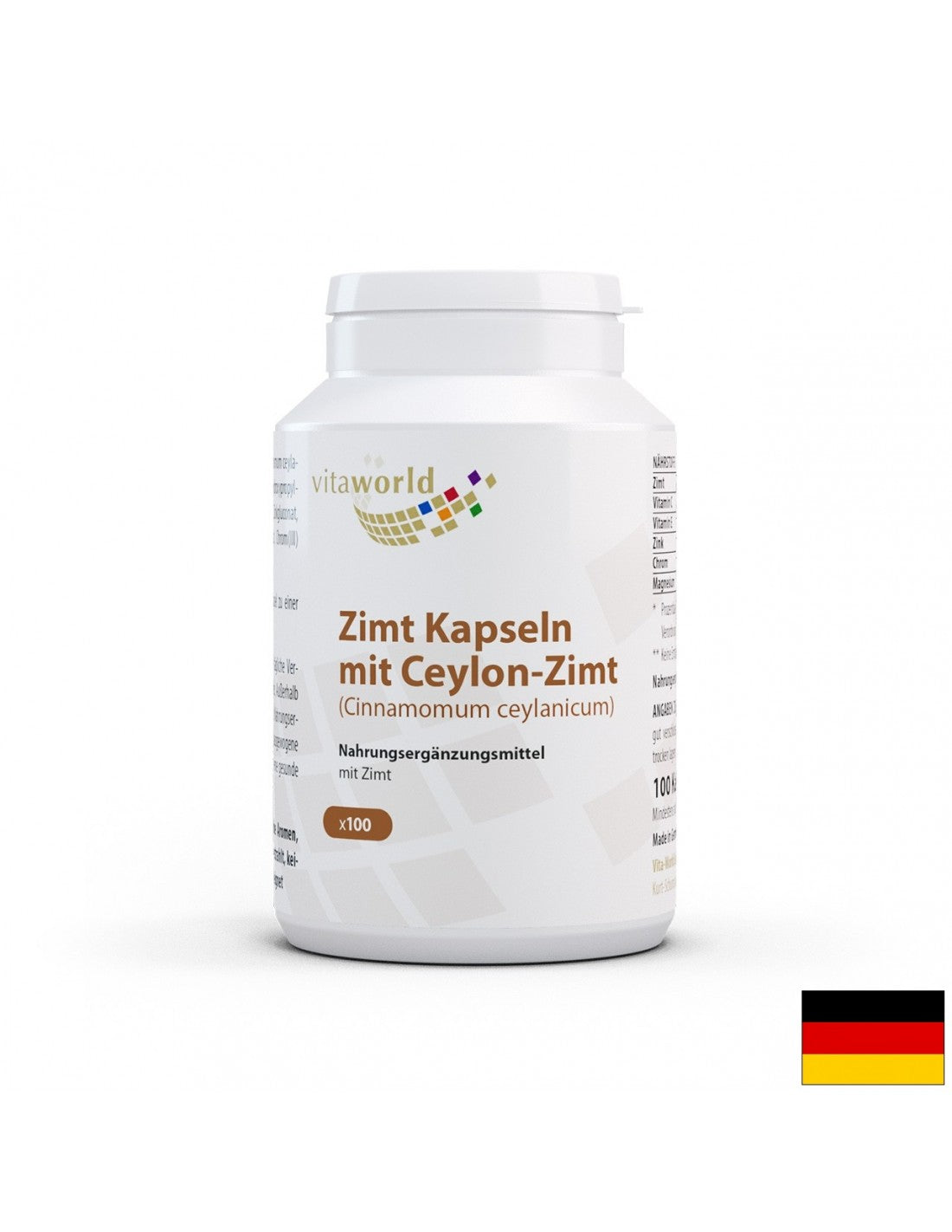 Zimt Kapseln Mit Ceylan-Zimt/Ceylon Cinnamon, 100 capsules