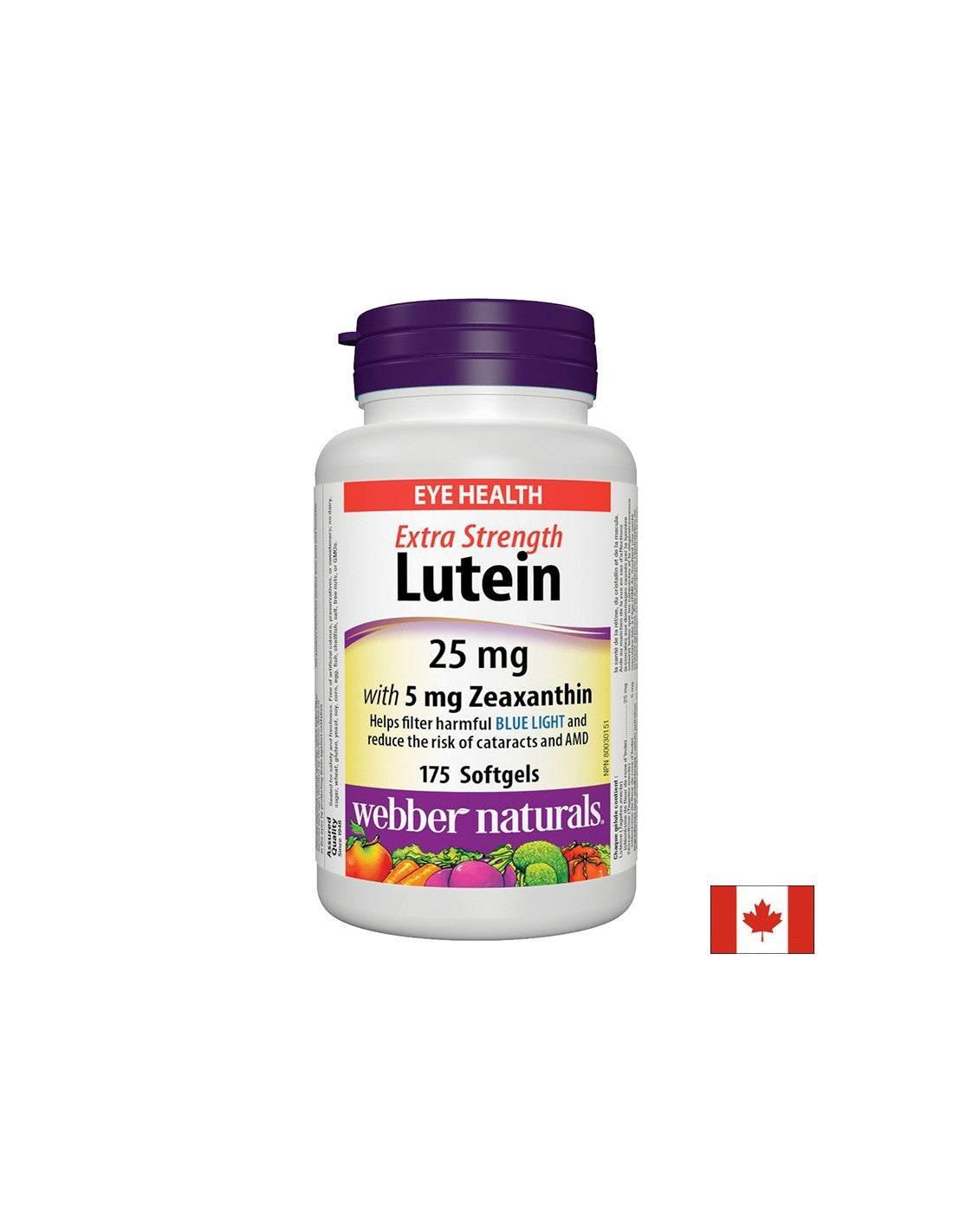 Vision - Lutein 25 mg + zéaxanthine 5 mg, 175 capsules de softgel