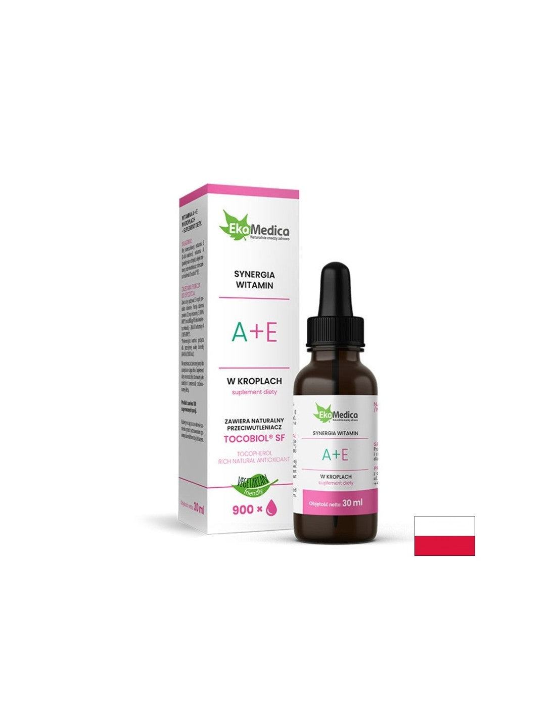 Vision - Vitamines A + E, laisse tomber 30 ml d'Ekamedica