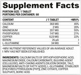CA/Zn/Mg | Formule de zinc de magnésium de calcium - 60 comprimés
